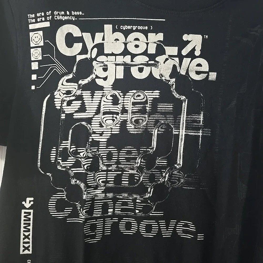 Damascus Limited Edition Black Cyber Groove Men's T-shirt‎ Sz Medium Made In USA